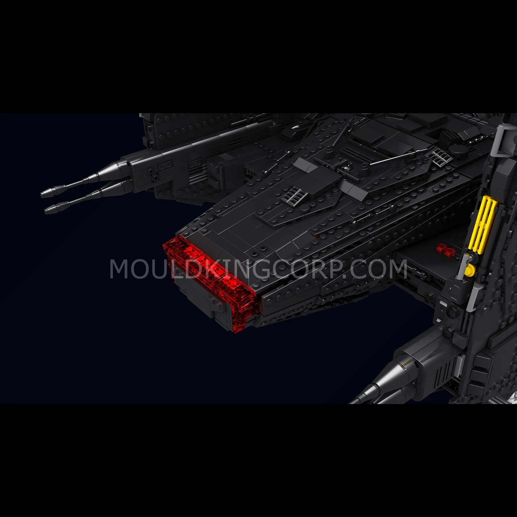 Mould King 21011 Upsilon Command Shuttle front nose