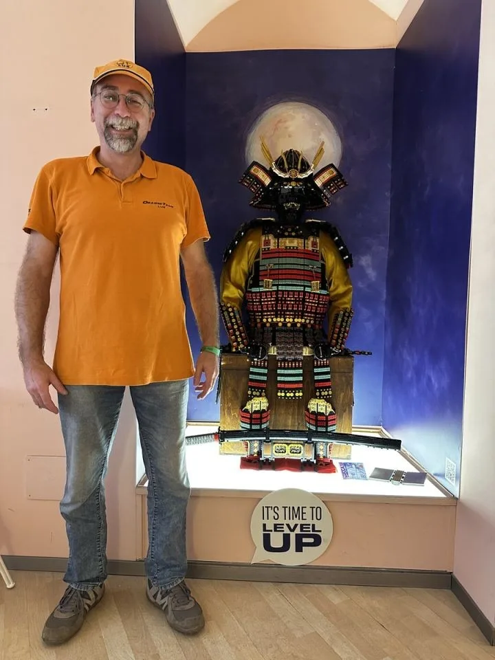 Andrea Montuori with his creation — Armatura Samurai Andrea Montuori with his creation — Armatura Samurai