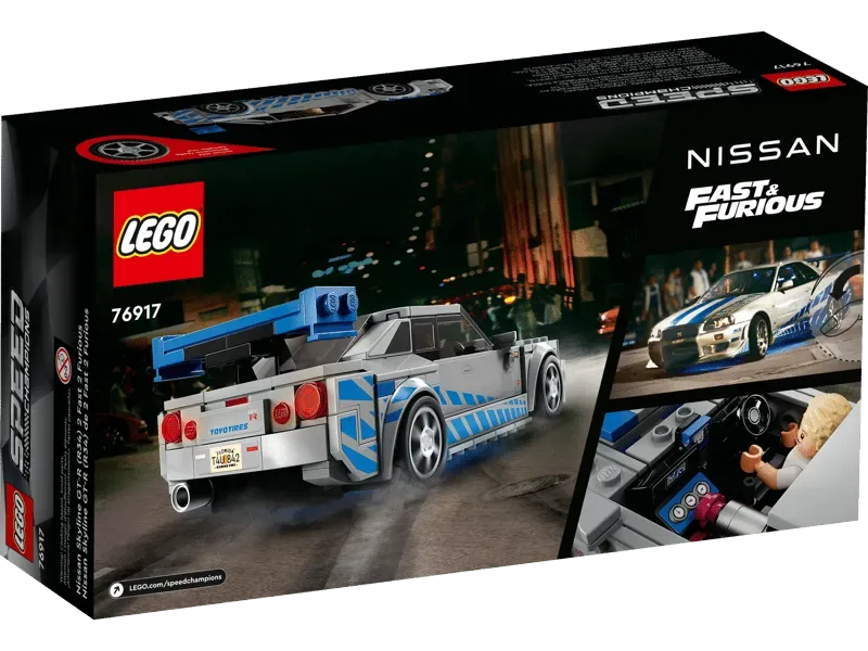 Lego Nissan Skyline GT-R (R34) 76917 box back.