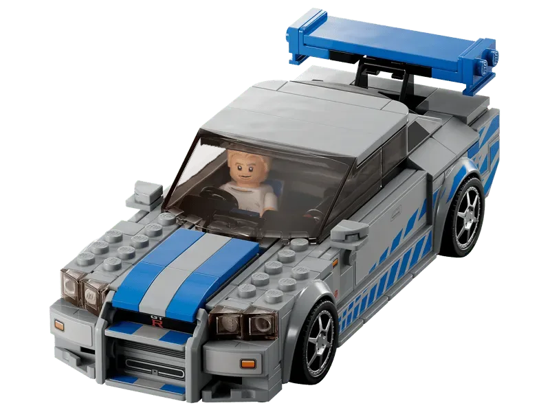 Lego Nissan Skyline GT-R (R34) top view.