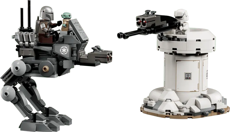 Lego AT-RT and gun turret builds.