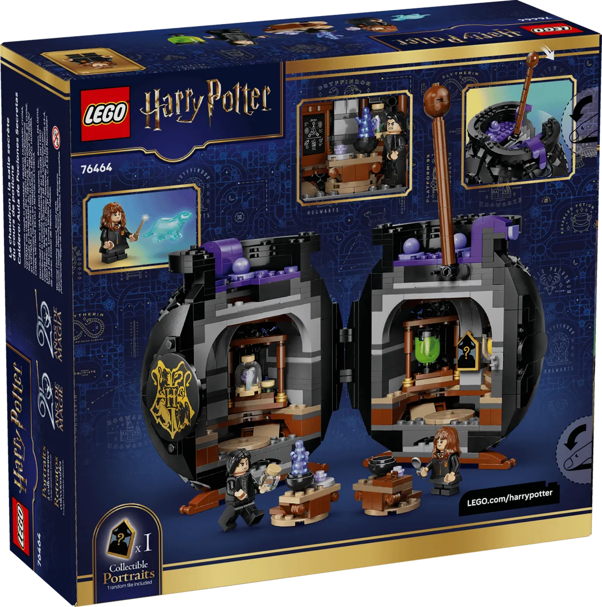 Back of LEGO Cauldron box, showing interior.