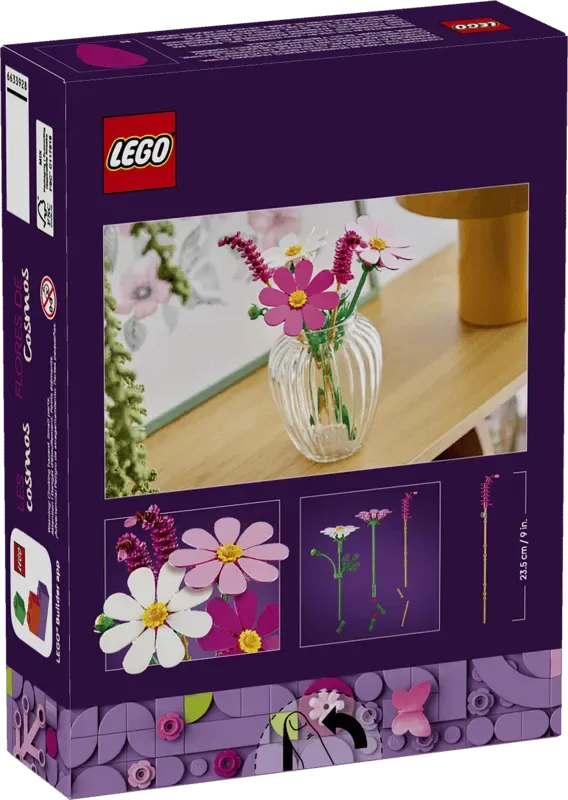 Lego Cosmos Flowers 11514 box back.