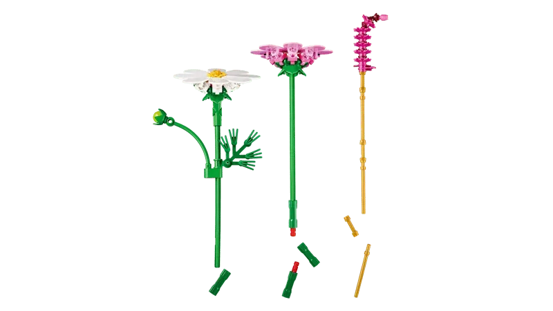 Lego Cosmos Flowers deconstructed.
