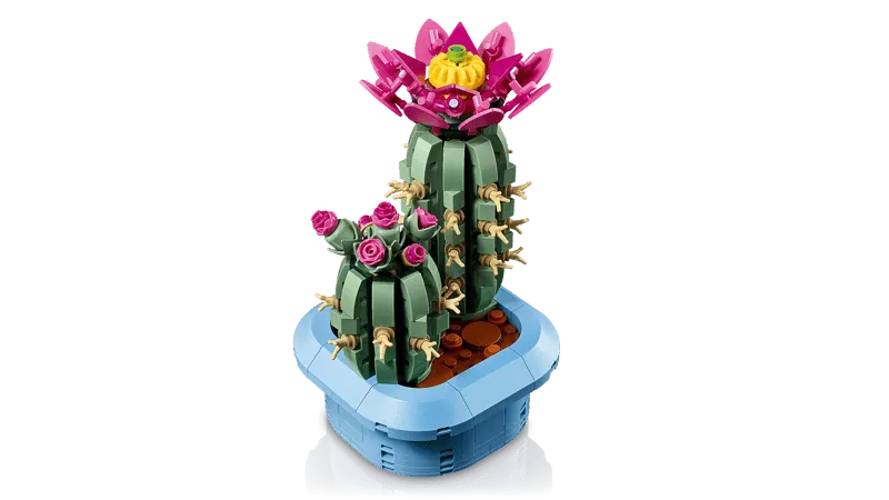 Assembled LEGO Flowering Cactus.