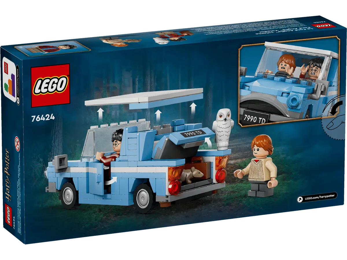 LEGO Flying Ford Anglia box back.