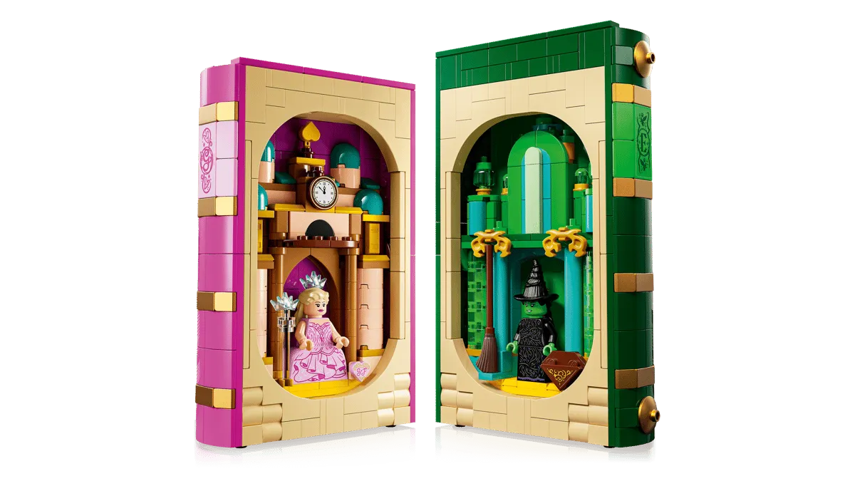 Interior scenes of the opened bookends.