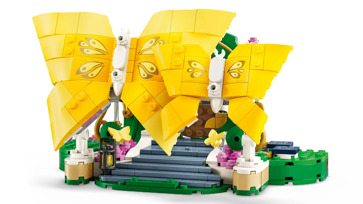 Butterfly wing and stairs detail.