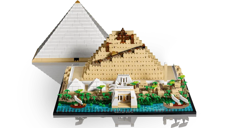 Inner pyramid construction revealed.