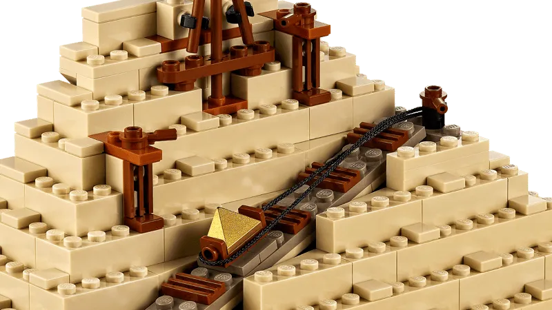 Close-up: Pyramid ramp and capstone.