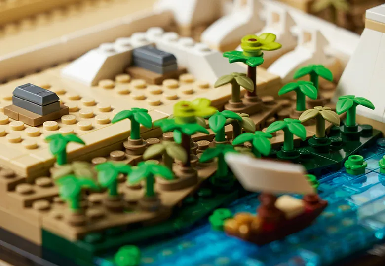 LEGO Giza Nile river.