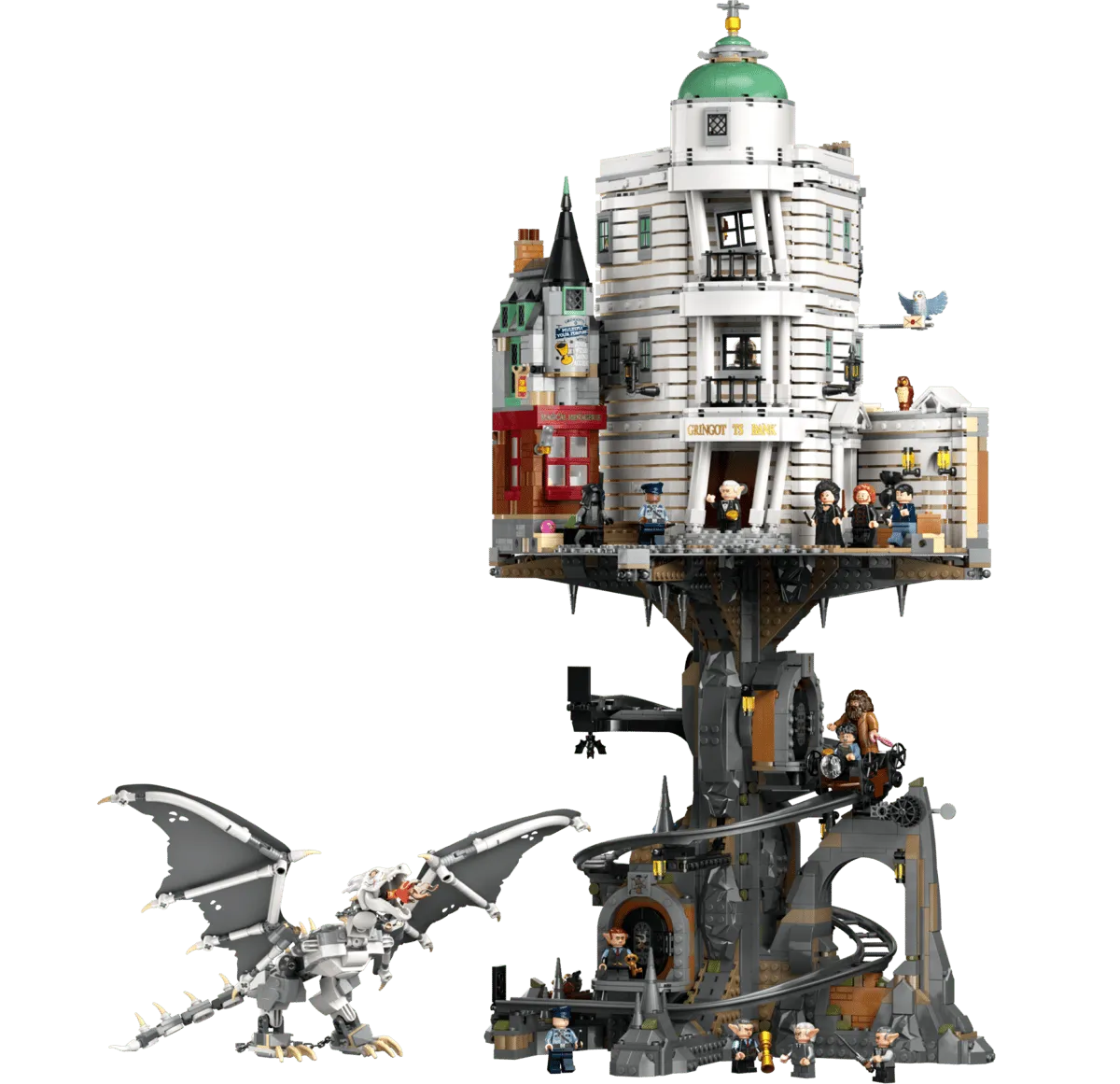 Gringotts Bank and detached Dragon.