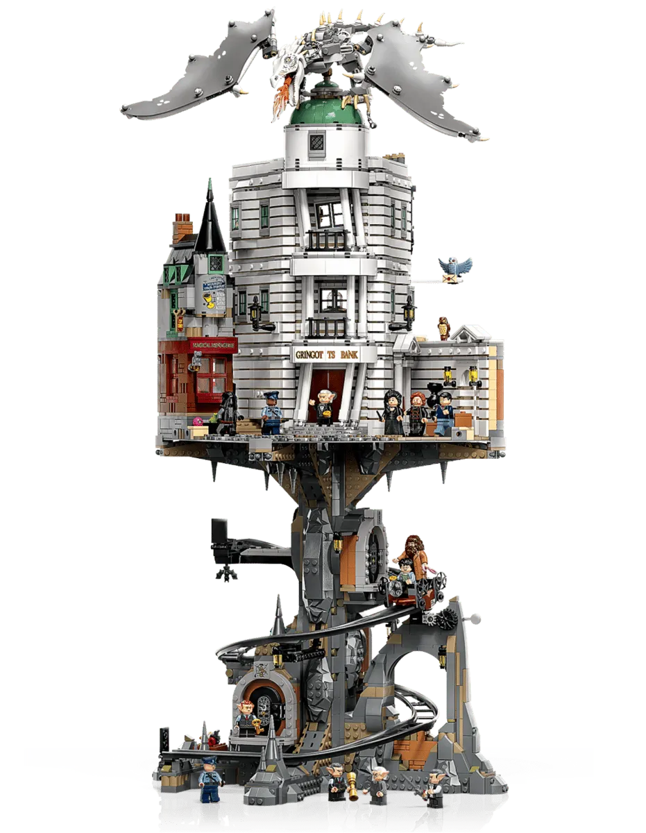 Gringotts Bank with Dragon mounted.
