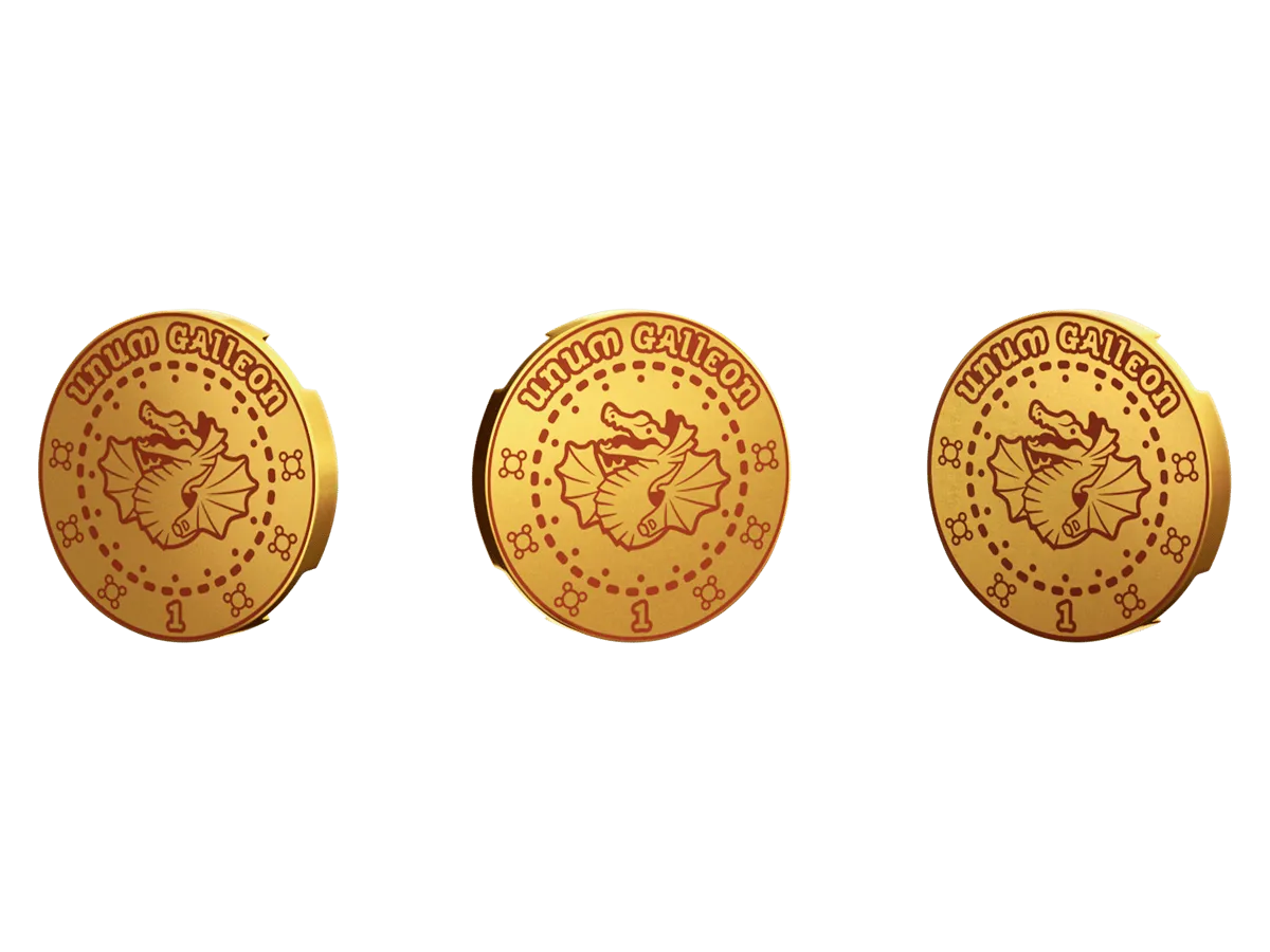 Gold Galleon coin elements.