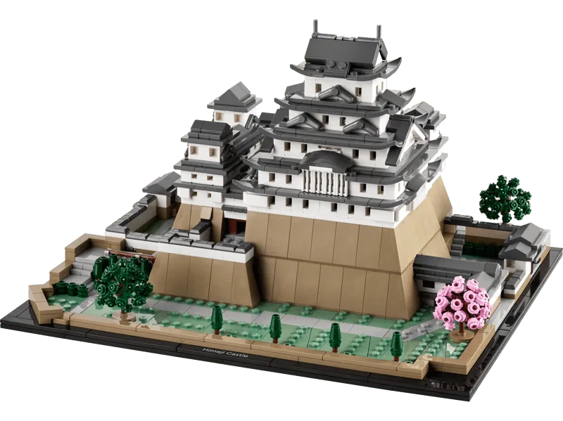 LEGO Himeji Castle model angle.