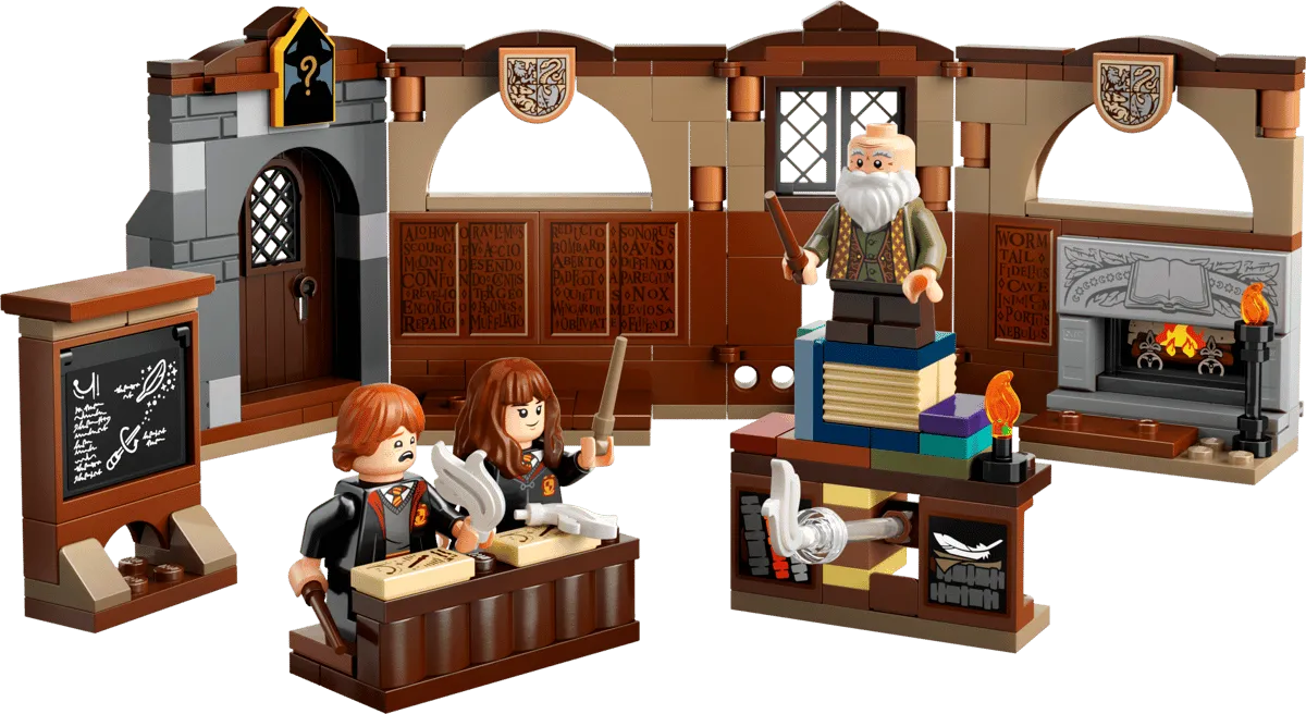 Unfolded LEGO Hogwarts Charms Class set.