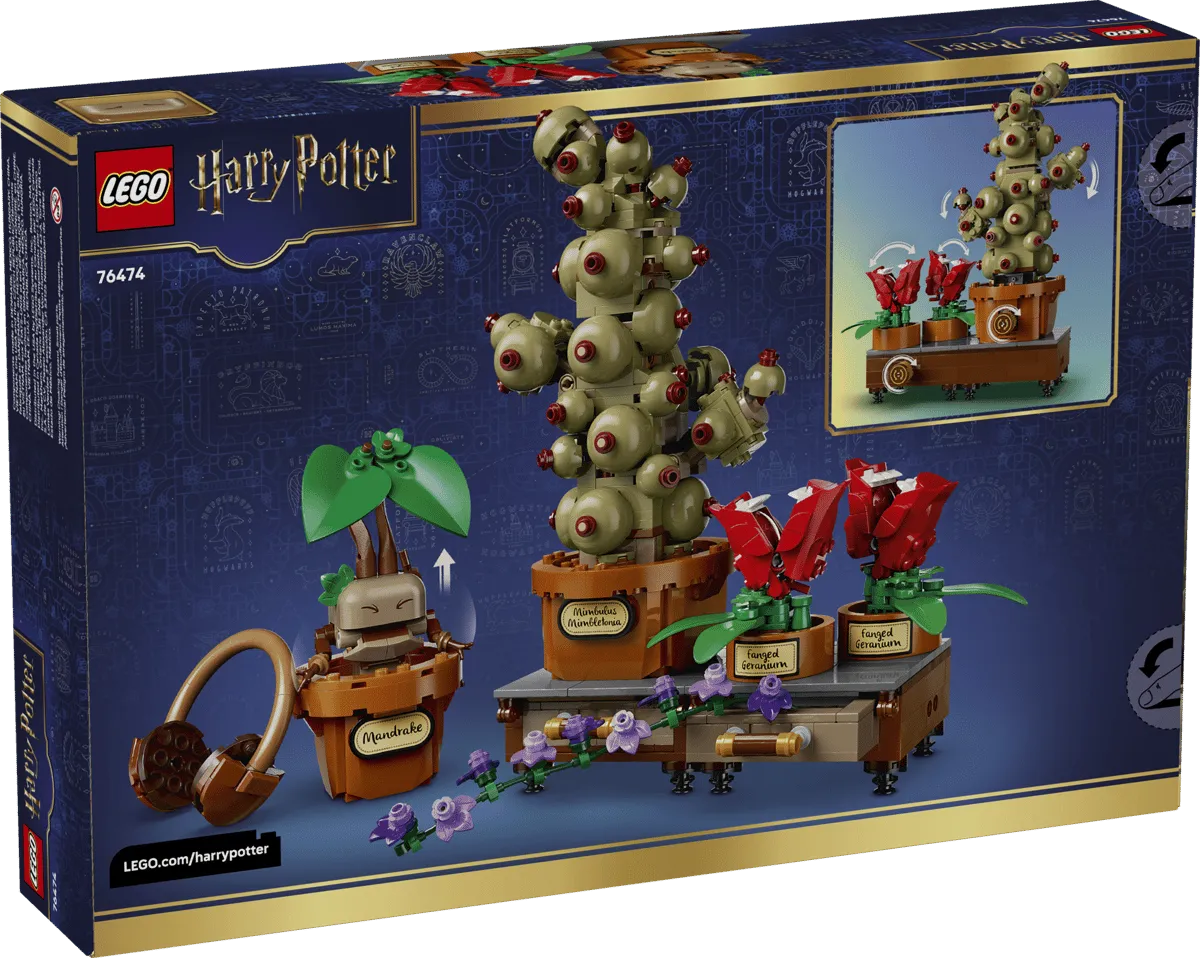 LEGO Harry Potter Herbology Plants box back.