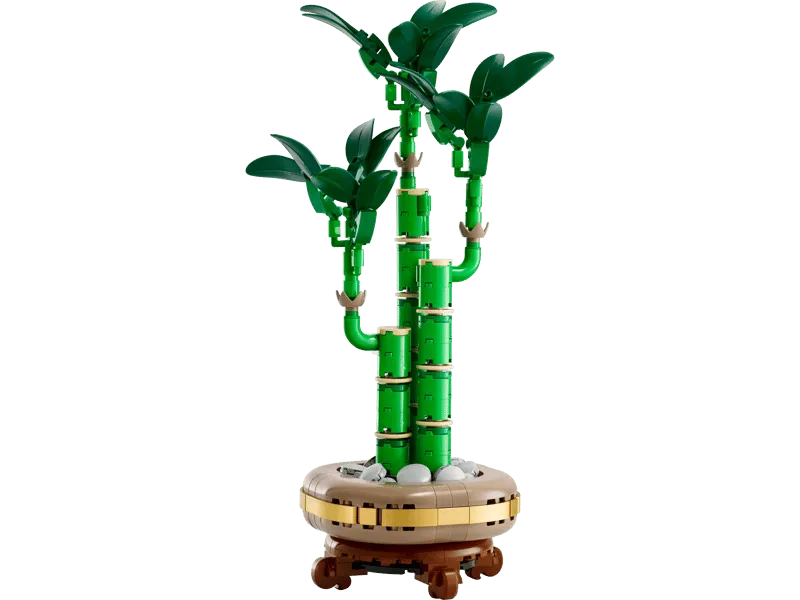 Assembled LEGO Lucky Bamboo model.