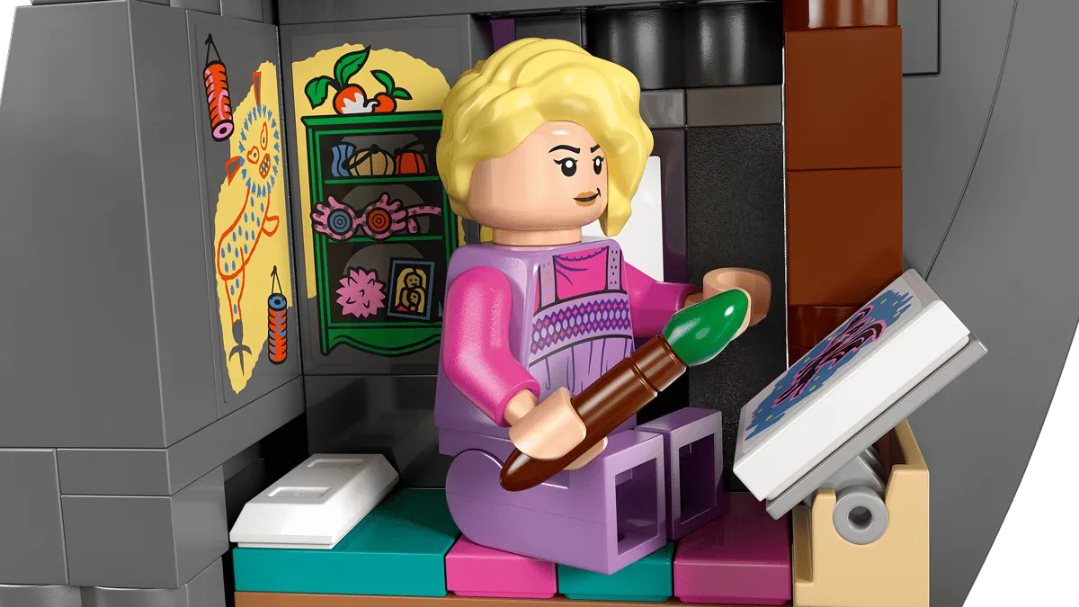 Luna Lovegood painting in her room.