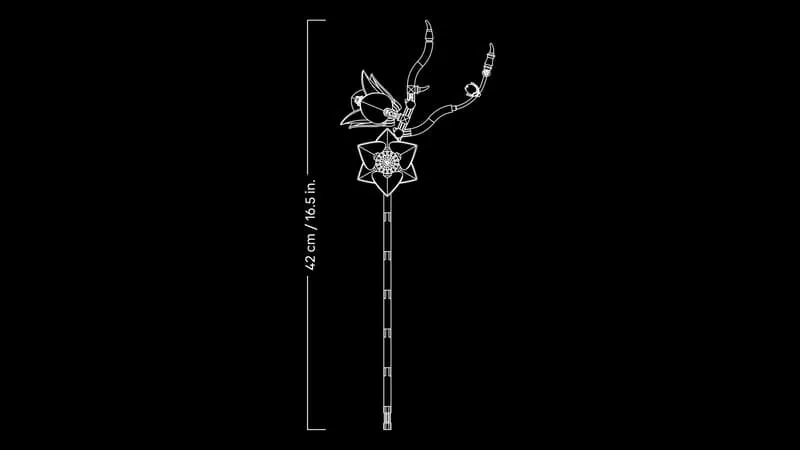 Magnolia branch dimension diagram.