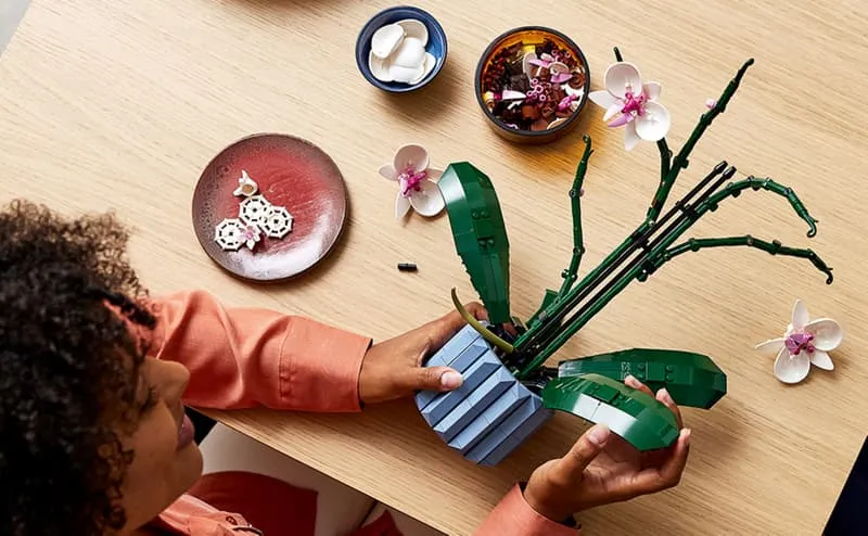 Building the LEGO Orchid.