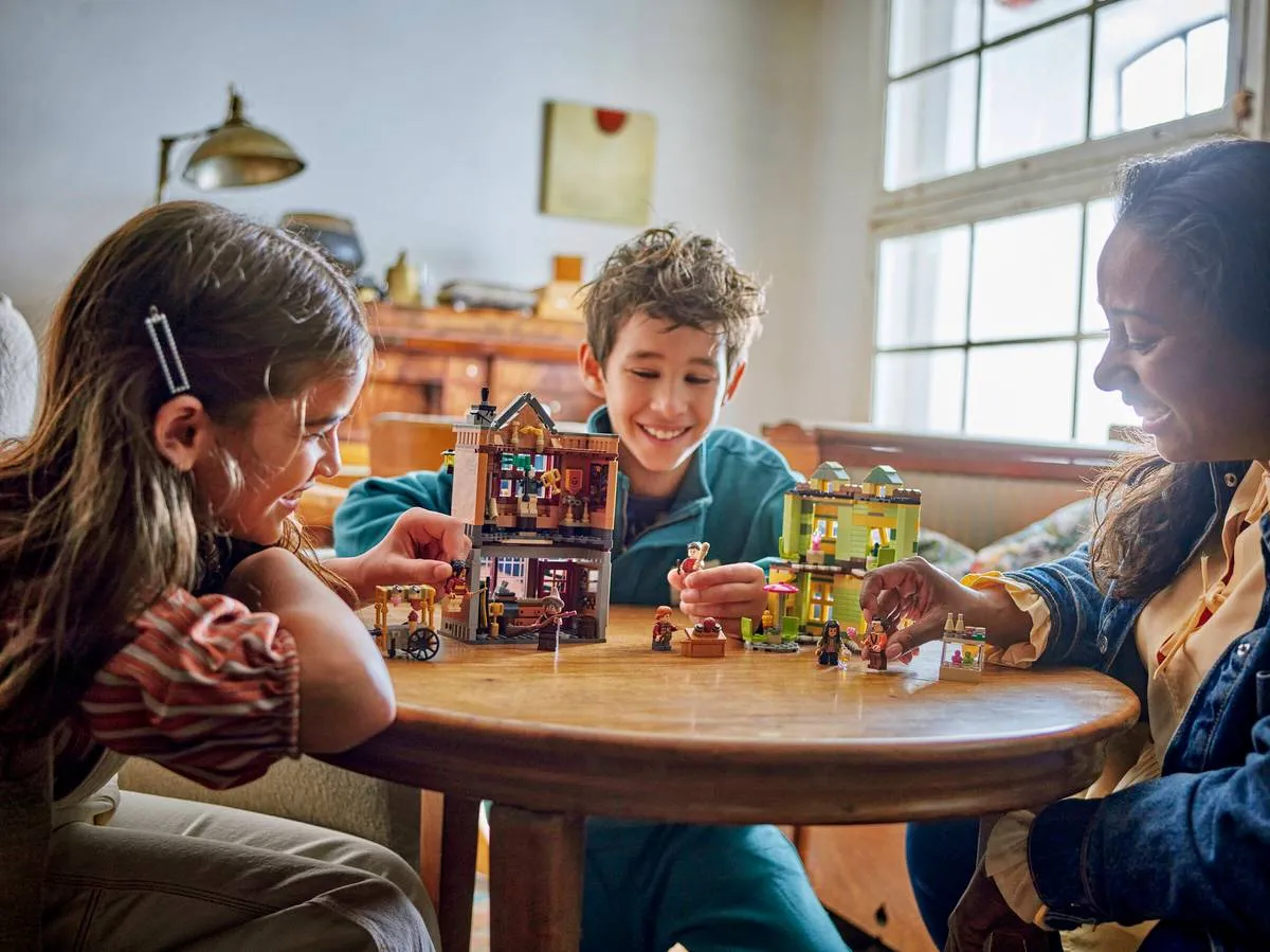 Group playing with LEGO set.