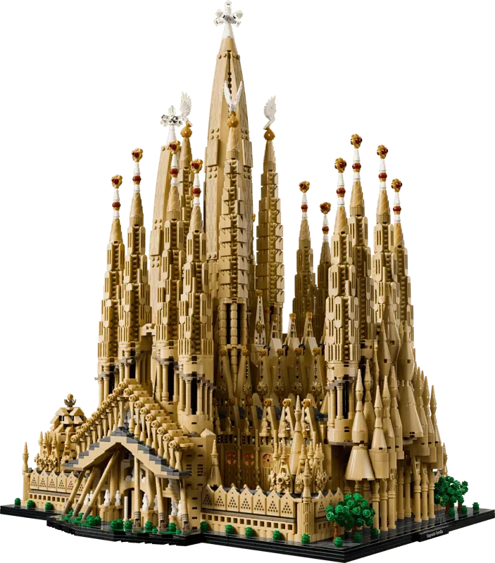 Completed LEGO Sagrada Familia model