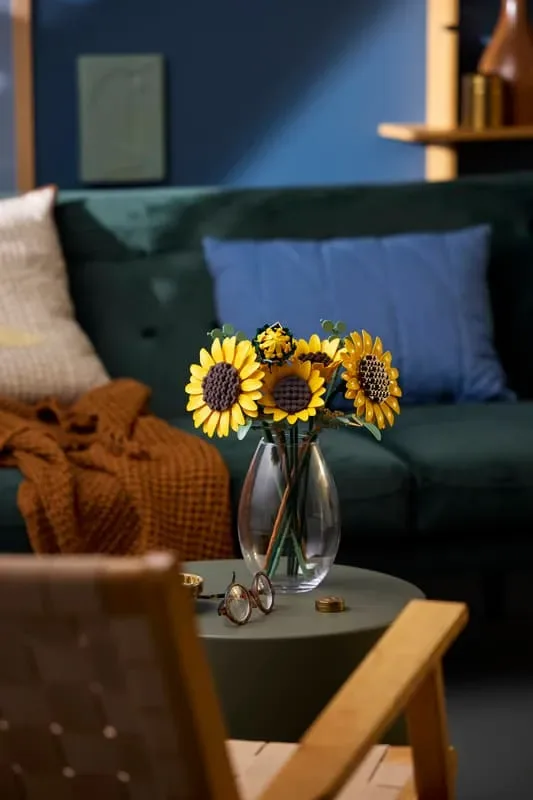 LEGO Sunflower Bouquet in a living room