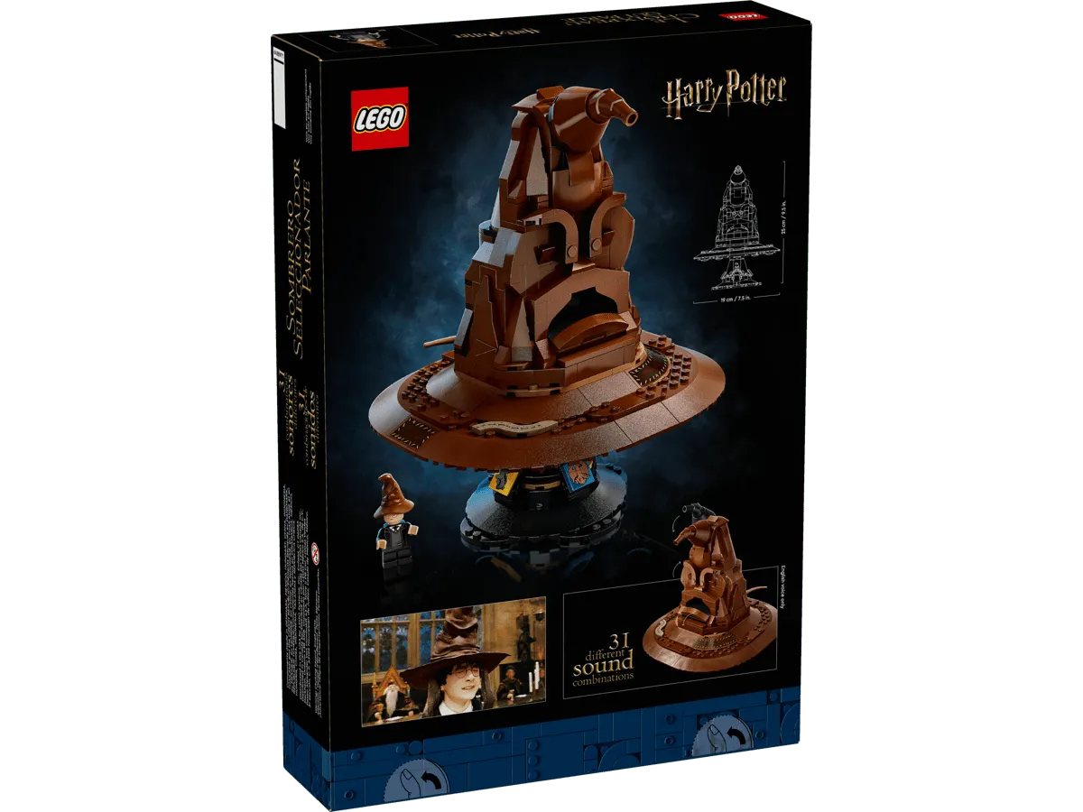 LEGO Harry Potter Talking Sorting Hat box back