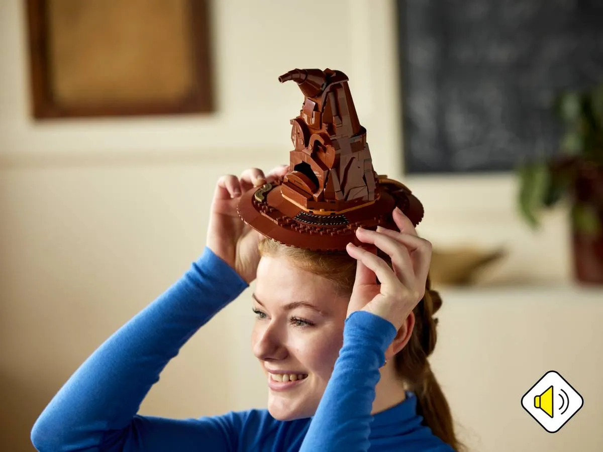 Person wearing Sorting Hat