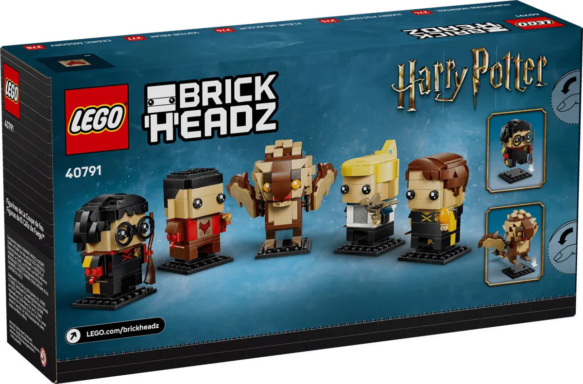 BrickHeadz Goblet of Fire box back.