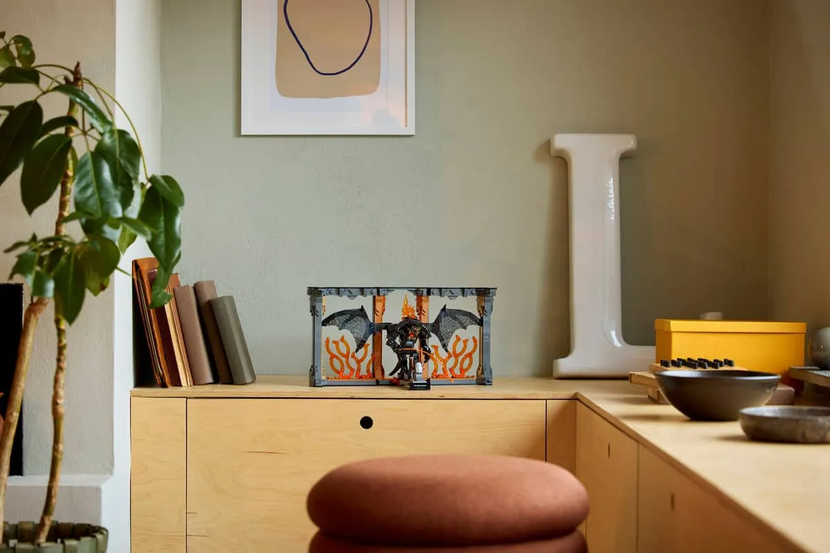 Balrog Book Nook on white table.
