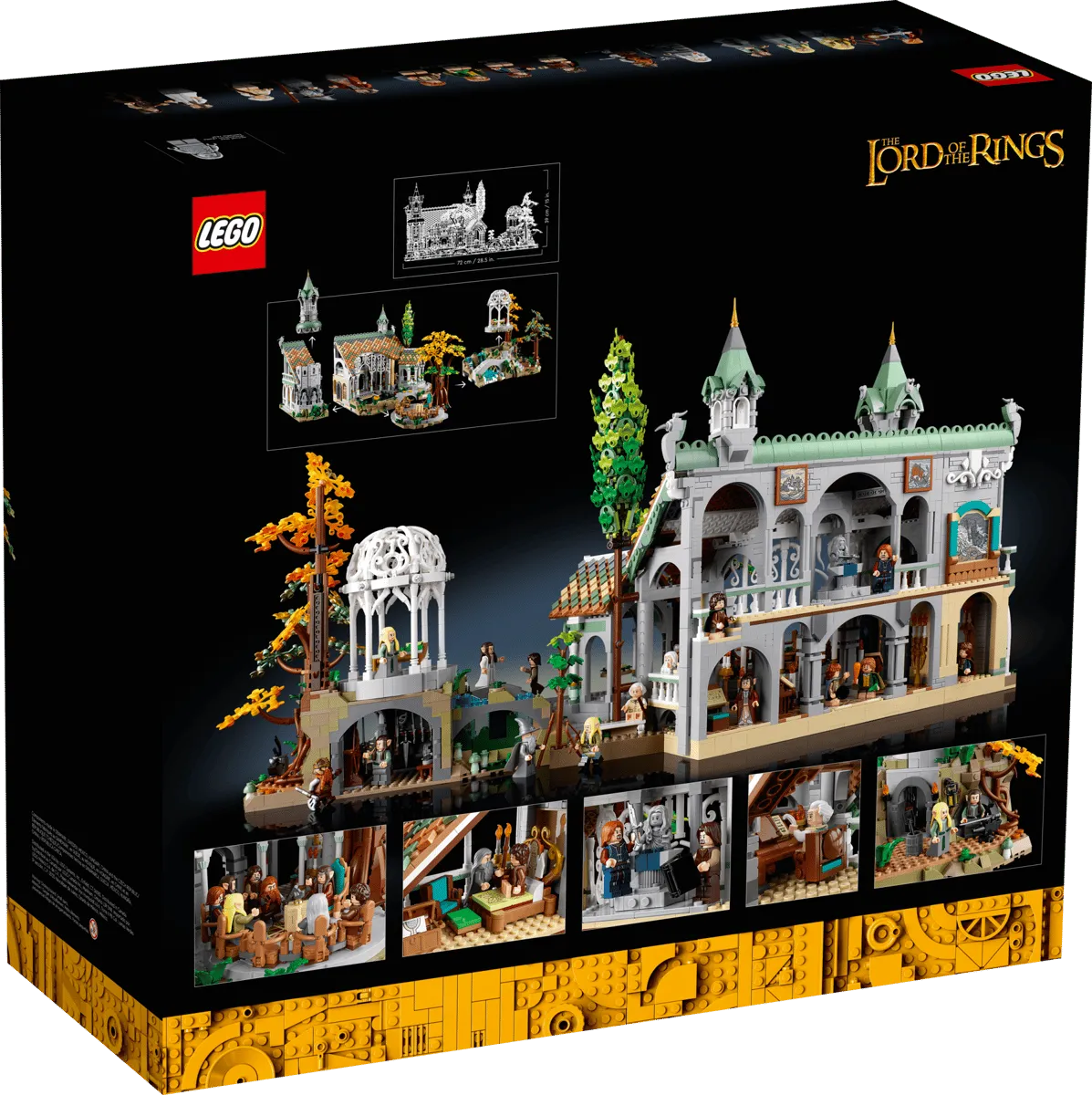 Rivendell LEGO set box, back view.