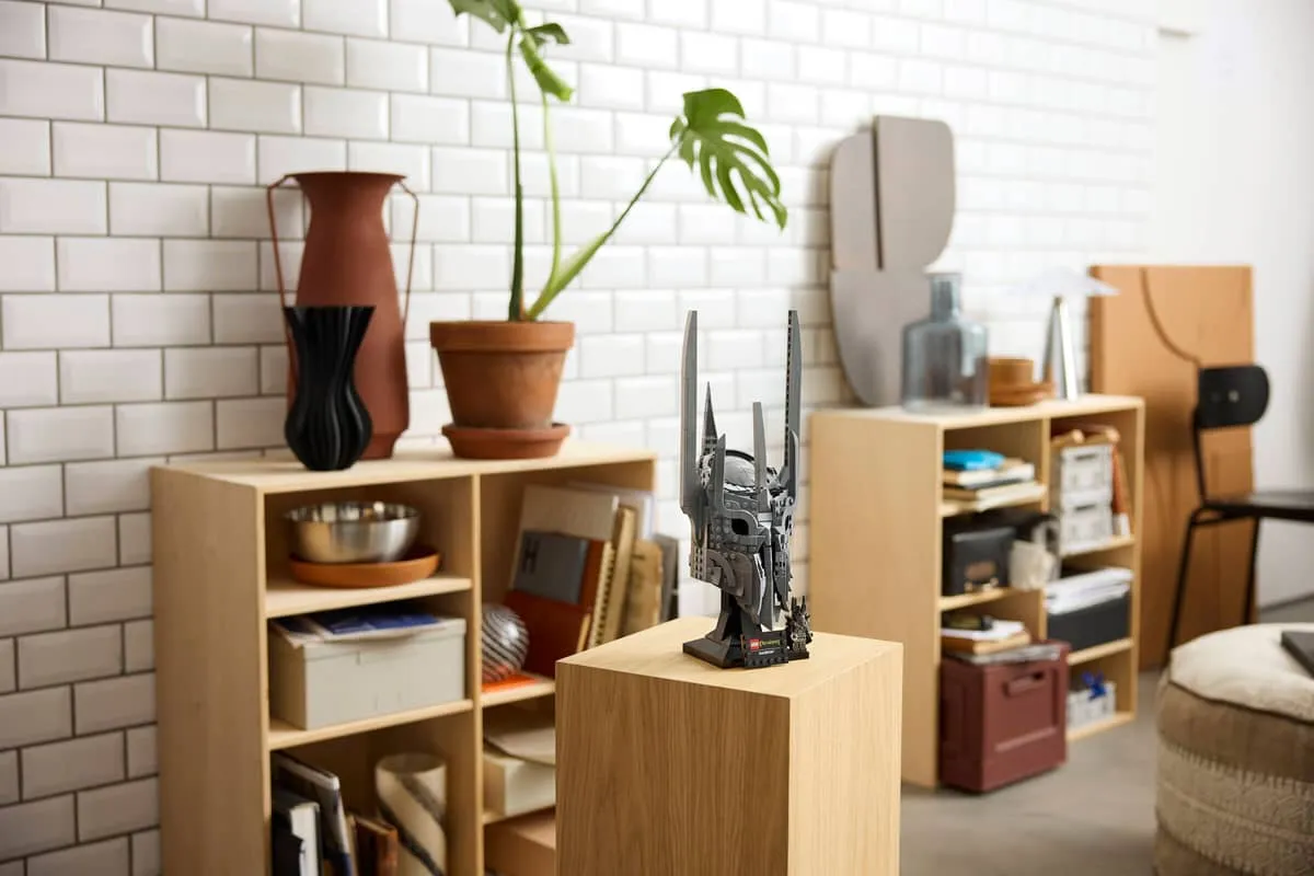 Sauron's Helmet on pedestal.