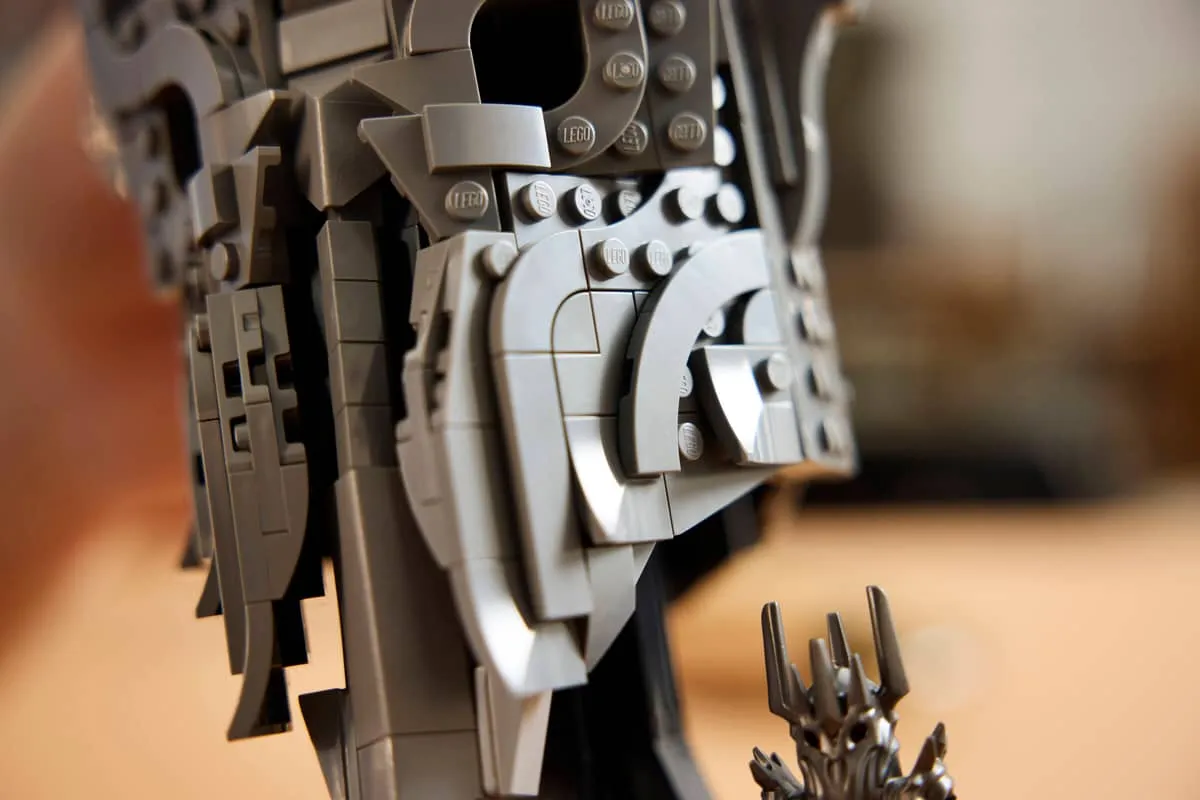 Helmet greebling close-up.