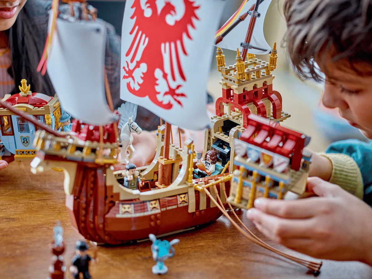 Close-up of play features.