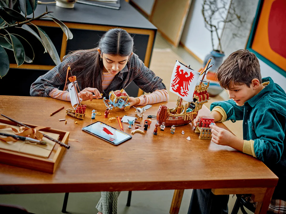 Collaborative building experience.