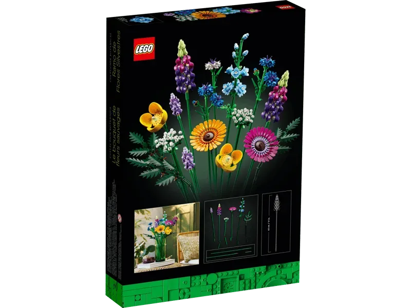 Back of Wildflower Bouquet box.