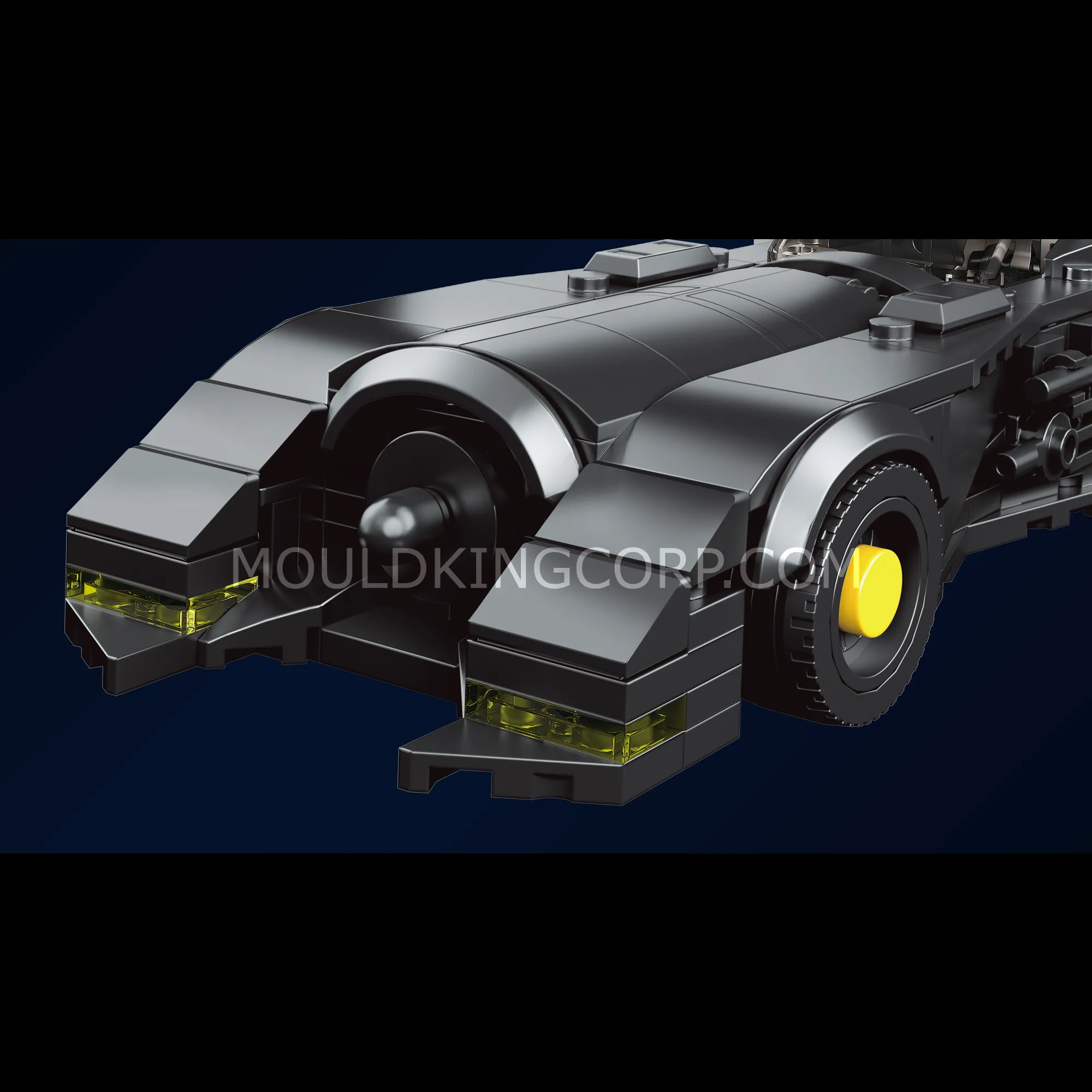 Batmobile front quarter view