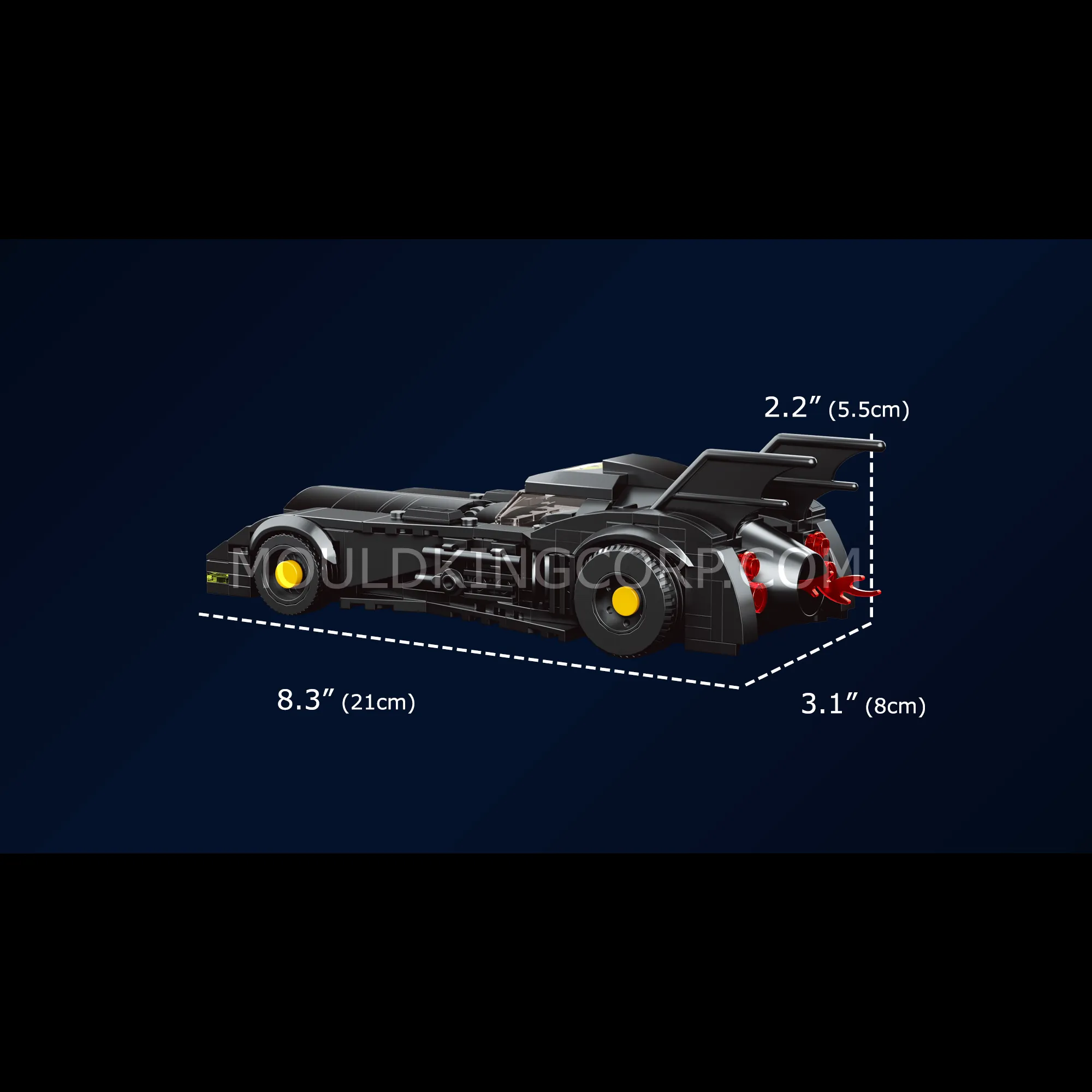 Batmobile model dimensions