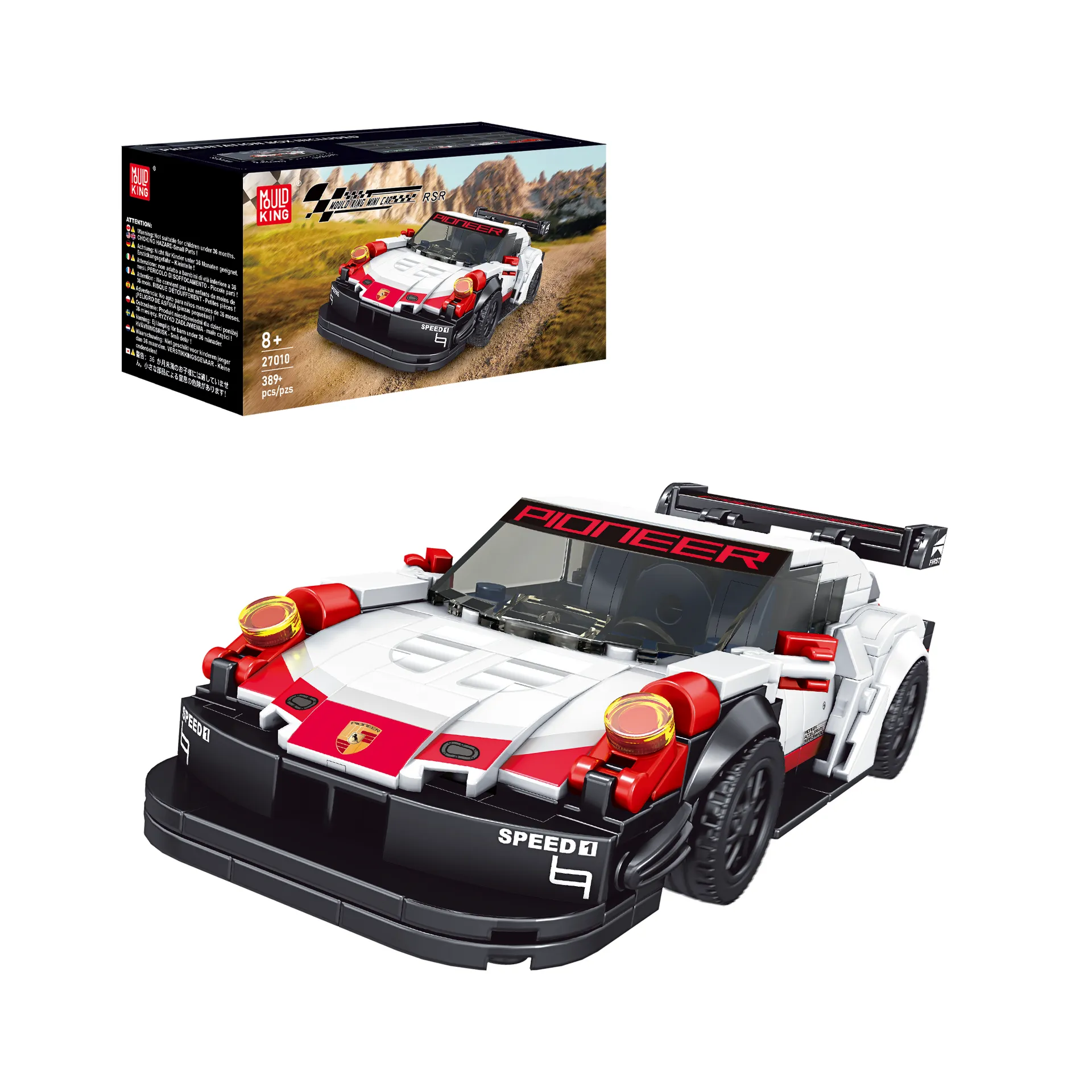 Mould King Pr 911 Sports Car Model 27010 building block set with retail box.
