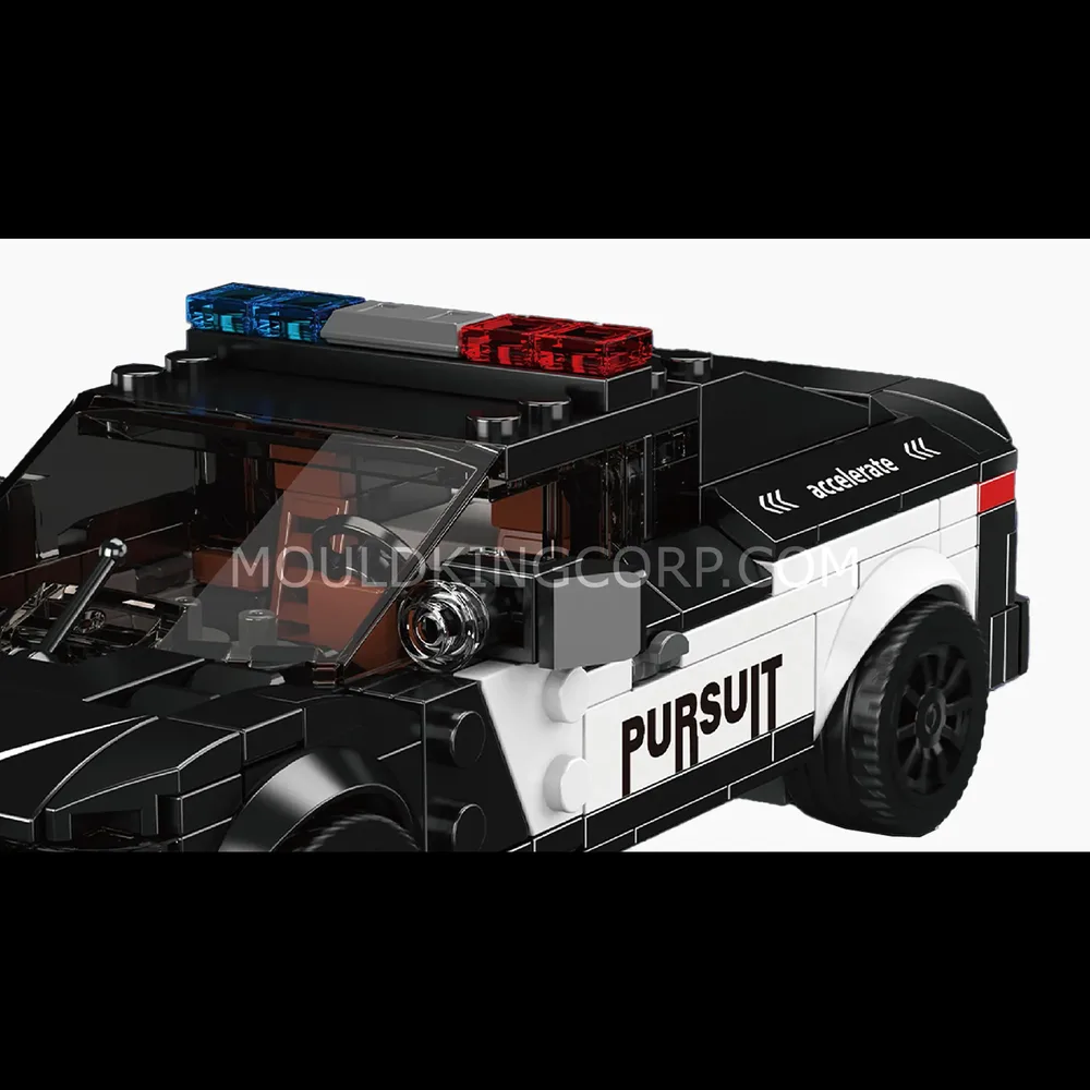 Police car side view.