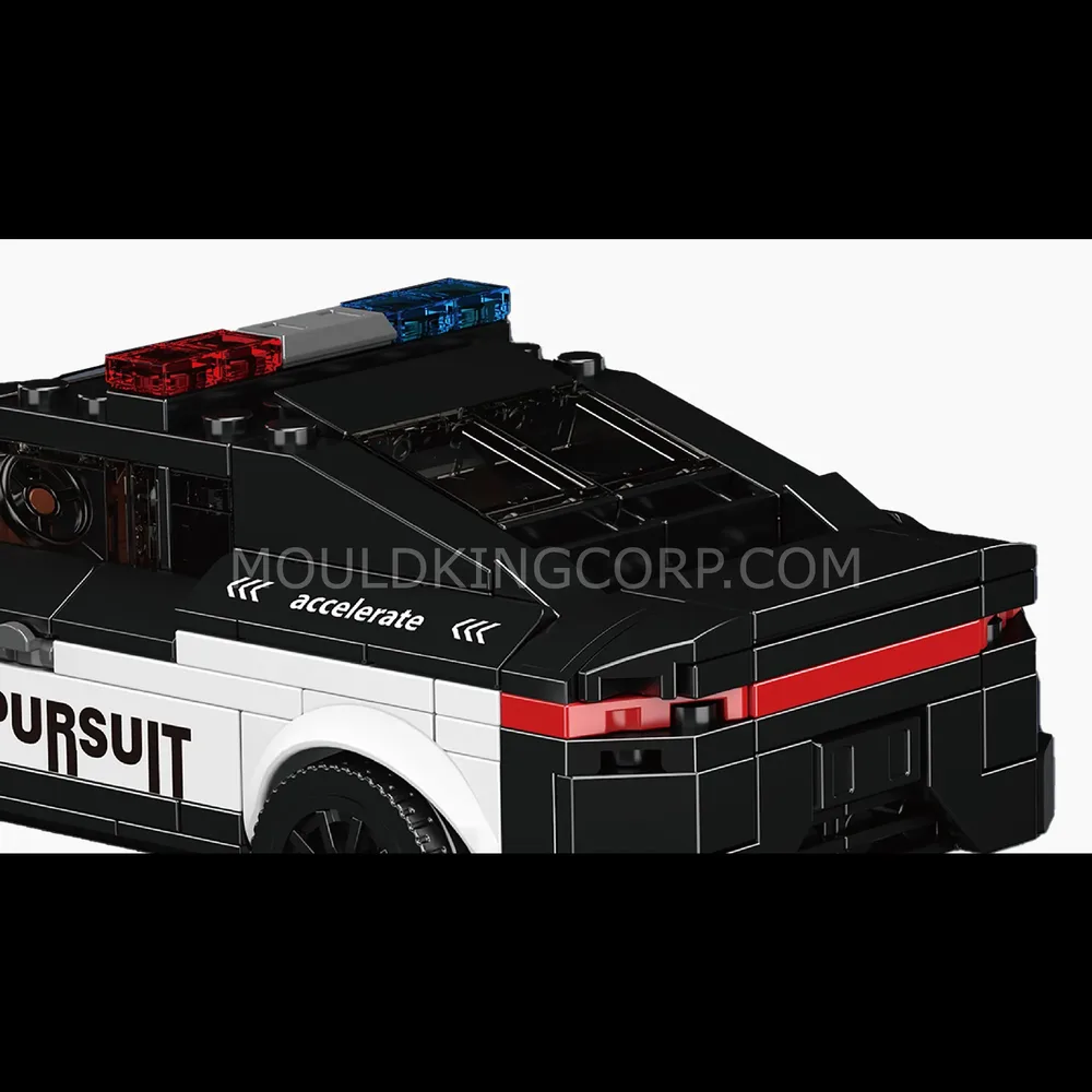 Police car rear.