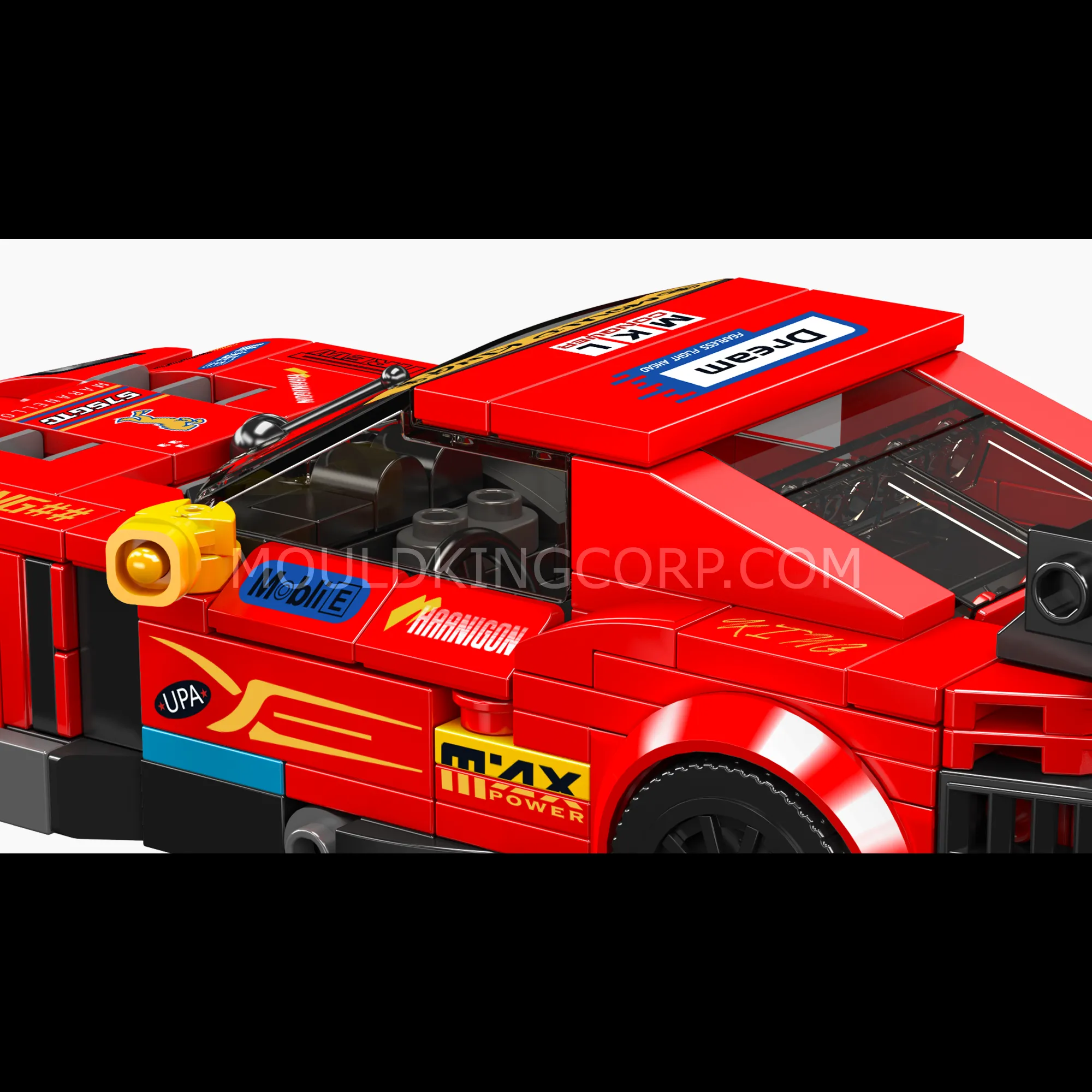 Race Car rear-top close-up.