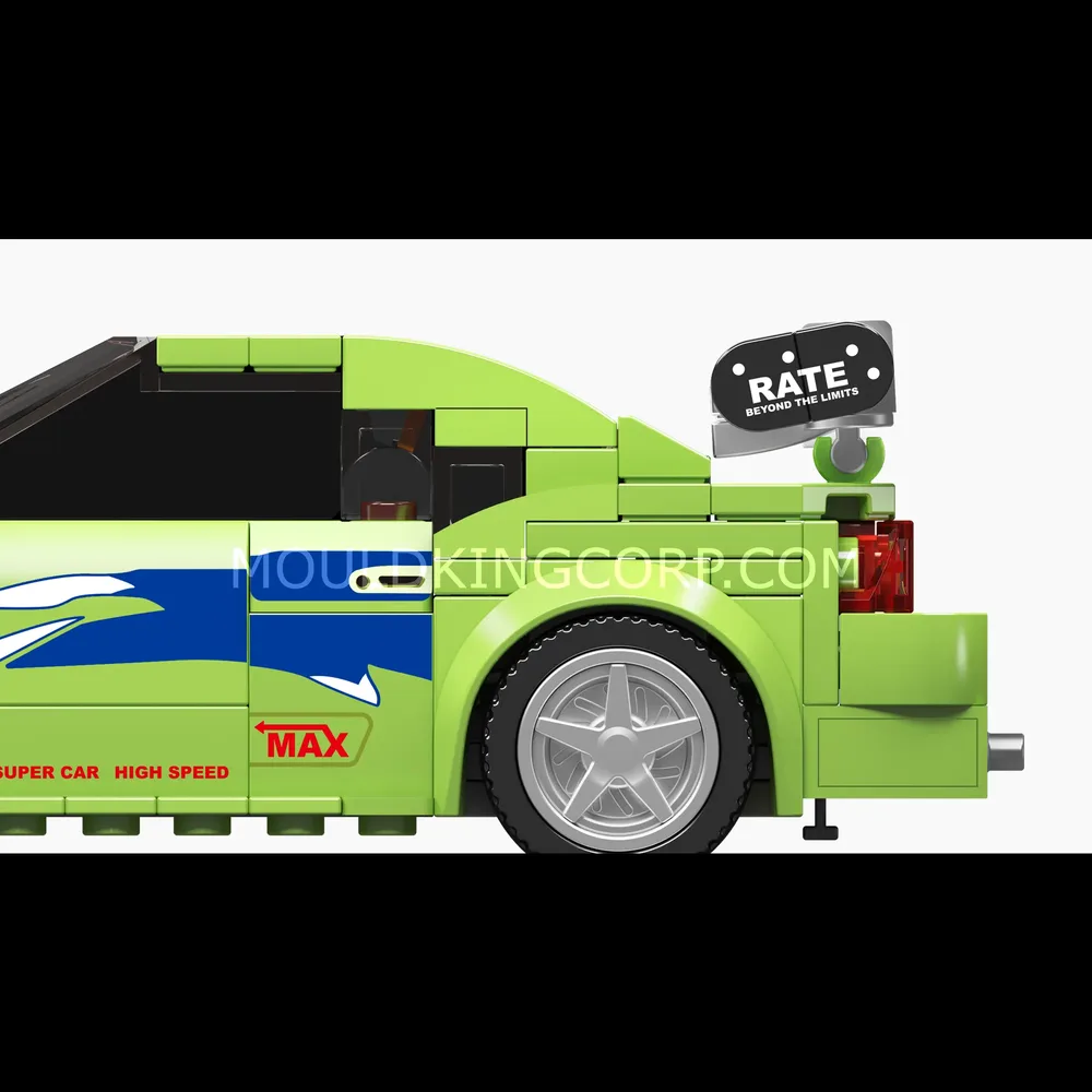 Side view with spoiler and decals.