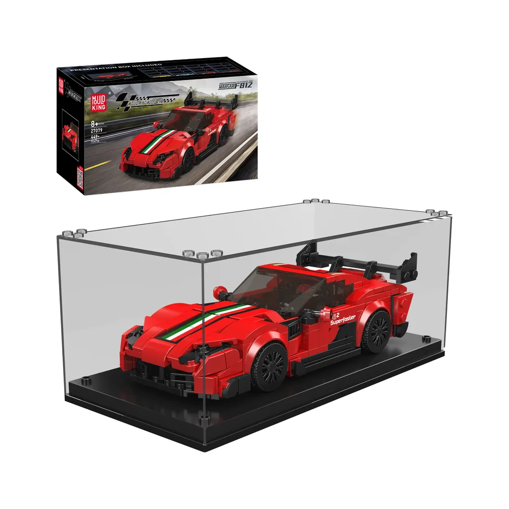 Supercar model in display case