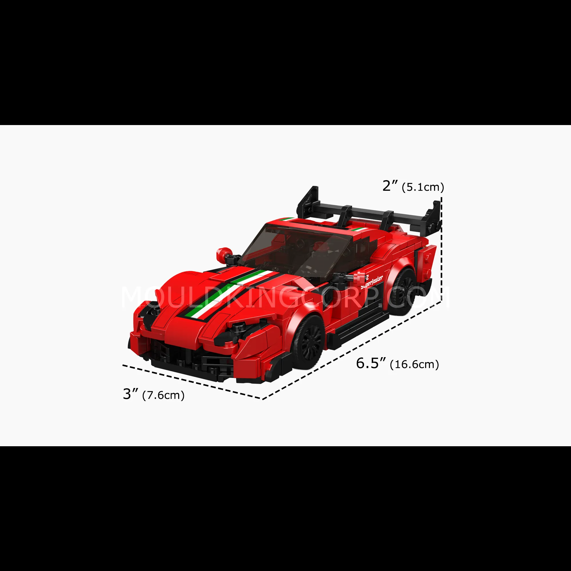 Supercar model dimensions