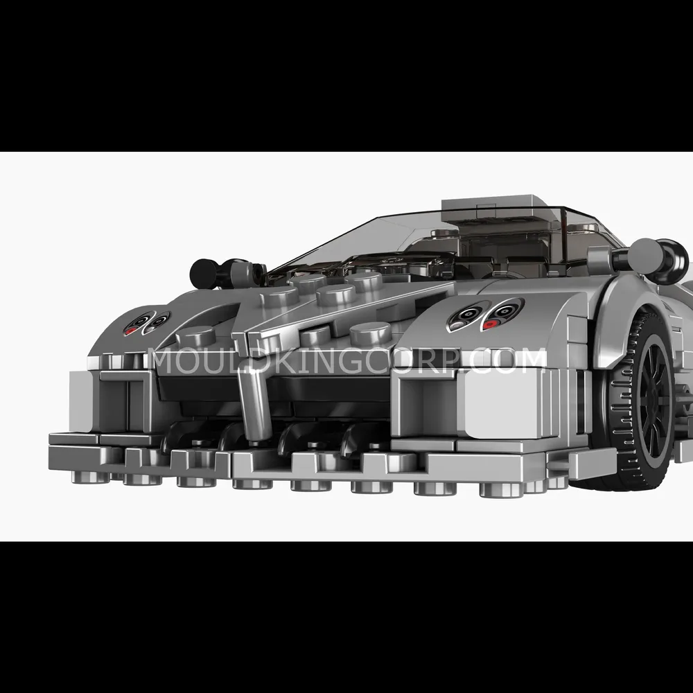 Front view of the supercar model.