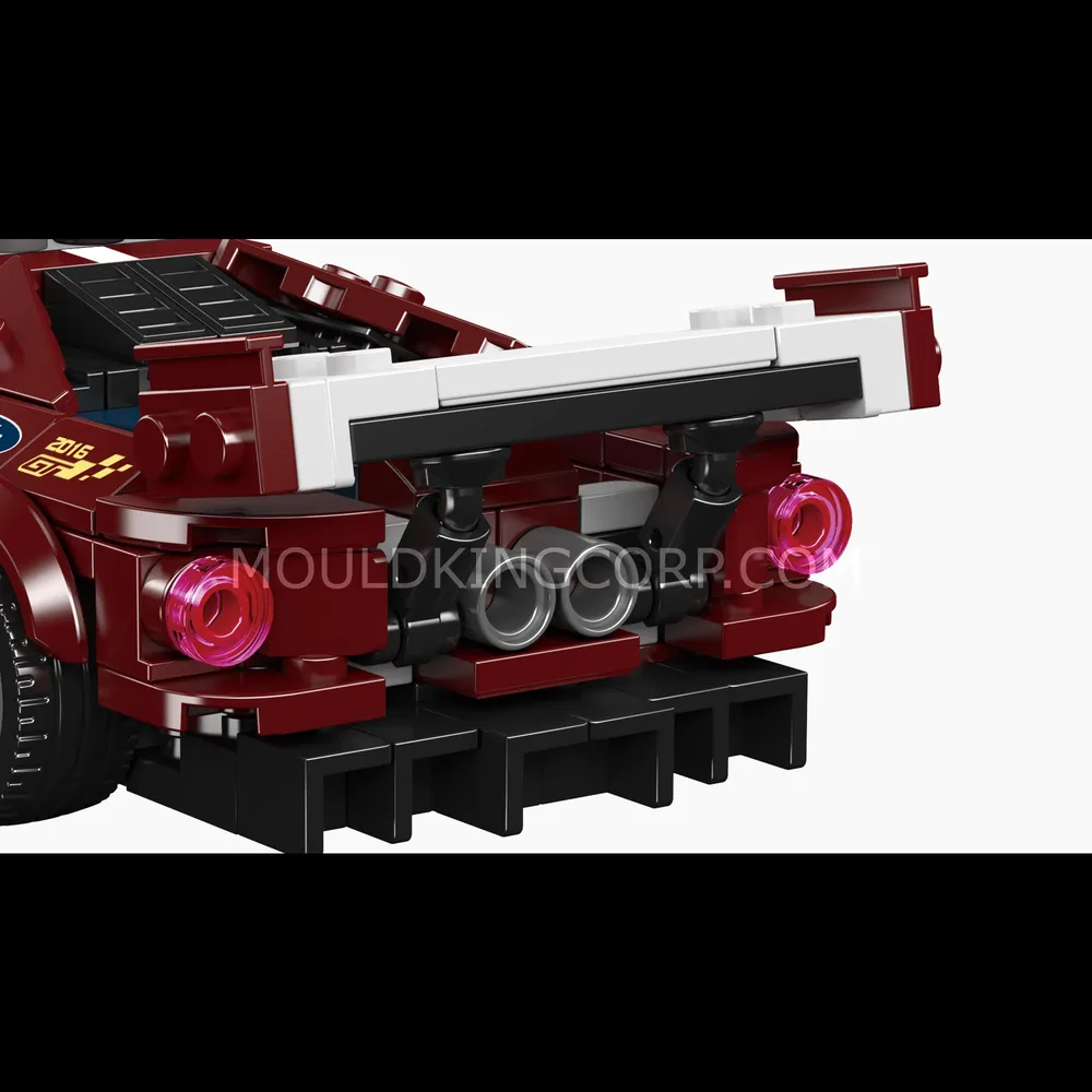 Rear view of racing car