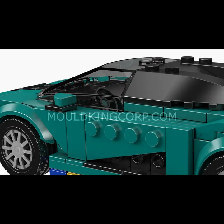 Close-up side view of the Mould King Regera brick model, highlighting the sleek body and cockpit.